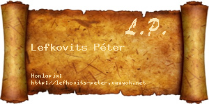 Lefkovits Péter névjegykártya